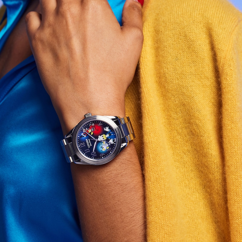 Main Image 6 of Limited Edition Citizen Eco-Drive® Disney Feisty Donald Duck 90th Anniversary Watch and Pin Box Set (Model: AW1691-66W)