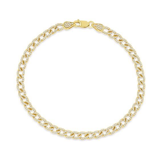 1-1/4 CT. T.w. Diamond Curb Chain Bracelet in Solid 10K Gold - 7.25"