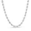 Thumbnail Image 1 of 5.3mm Glitter Rope Chain Necklace in Hollow 10K White Gold - 26"