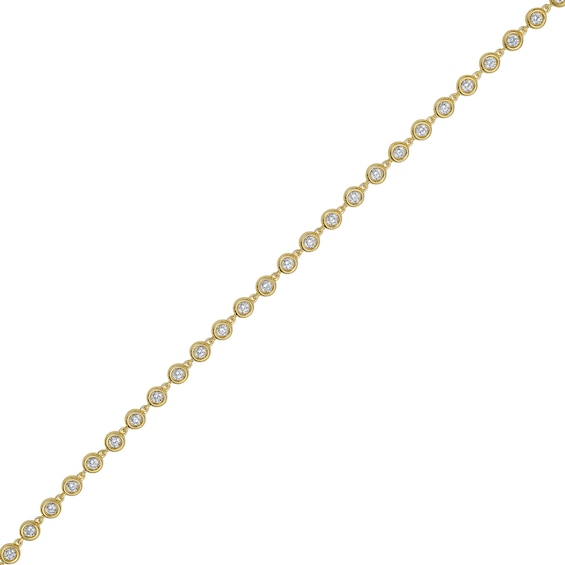 1-1/2 CT. T.w. Certified Lab-Grown Diamond Bezel-Set Link Bracelet in 10K Gold (I/Si2)