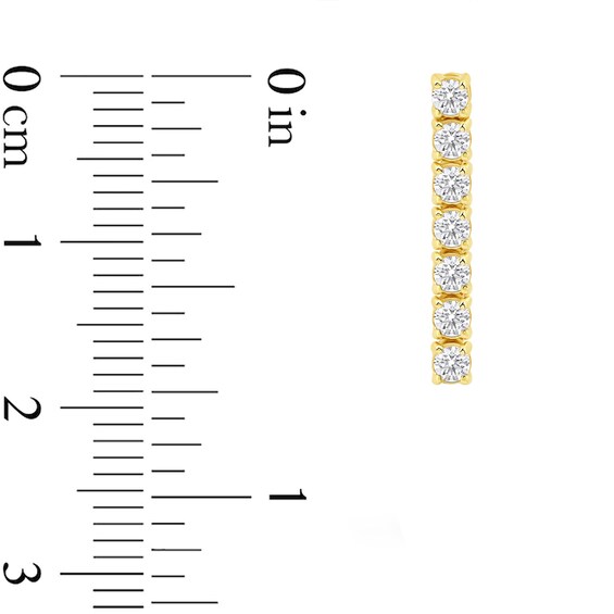 5/8 CT. T.w. Certified Lab-Grown Diamond Linear Drop Earrings in Sterling Silver with 14K Gold Plate (F/Si2)