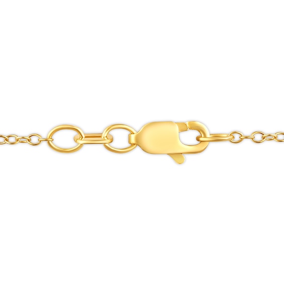 1/4 CT. T.w. Multi-Shaped Certified Lab-Grown Diamond Linear Three Stone Necklace in 10K Gold (F/Si2)