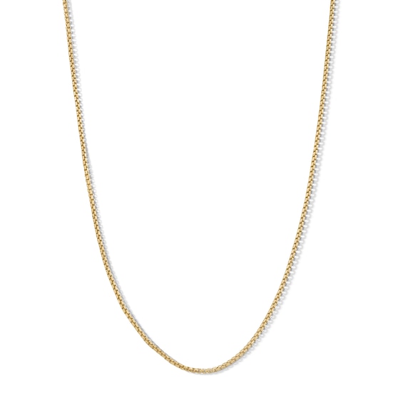 1.6mm Box Chain Necklace in Solid 10K Gold - 20â