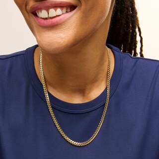 Main Image 2 of 4.95mm Cuban Curb Chain Necklace in Solid 10K Gold - 20”
