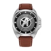 Thumbnail Image 1 of Men's Citizen Eco-Drive® ©Marvel Avengers Brown Leather Strap Watch with Black Dial (Model: AW1721-08W)