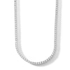 Thumbnail Image 1 of White Lab-Created Sapphire Tennis Necklace in Sterling Silver