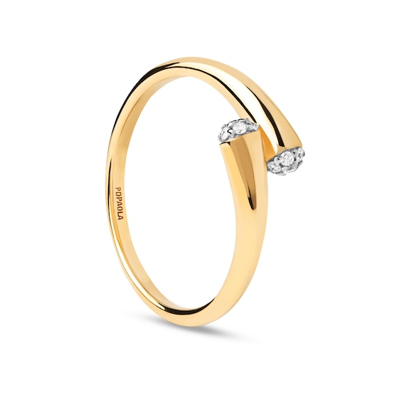 PDPAOLA⢠at Zales 1/10 CT. T.W. Lab-Grown Multi-Diamond Bypass Ring 18K Gold