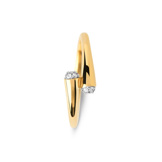 PDPAOLAâ¢ at Zales 1/10 CT. T.W. Lab-Grown Multi-Diamond Bypass Ring 18K Gold