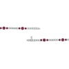 Thumbnail Image 3 of Lab-Created Ruby and White Lab-Created Sapphire with Black Diamond Accent Alternating Line Bracelet in Sterling Silver