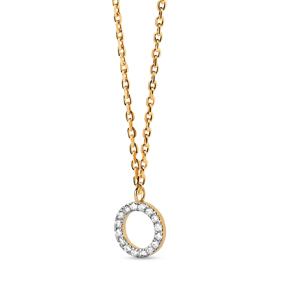PDPAOLAâ¢ at Zales 1/20 CT. T.W. Lab-Grown Diamond Circle Necklace in 18K Gold - 19.5"