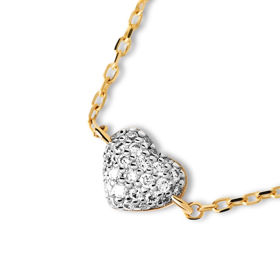 PDPAOLAâ¢ at Zales 1/10 CT. T.W. Lab-Grown Multi-Diamond Heart Bracelet in 18K Gold