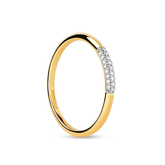 PDPAOLAâ¢ at Zales 1/10 CT. T.W. Lab-Grown Diamond Slender Ring in 18K Gold