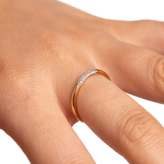 PDPAOLAâ¢ at Zales 1/10 CT. T.W. Lab-Grown Diamond Slender Ring in 18K Gold