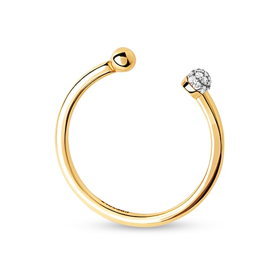 PDPAOLAâ¢ at Zales 1/20 CT. T.W. Lab-Grown Multi-Diamond Open Ring in 18K Gold