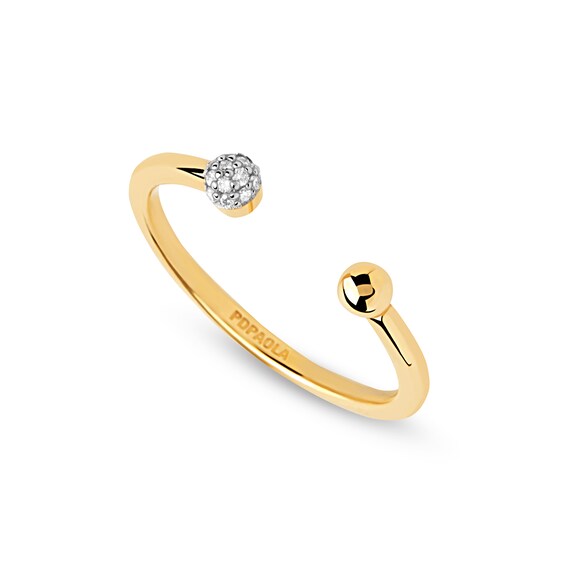 PDPAOLAâ¢ at Zales 1/20 CT. T.W. Lab-Grown Multi-Diamond Open Ring in 18K Gold