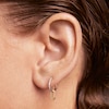 Thumbnail Image 2 of PDPAOLA™ at Zales 1/6 CT. T.W. Lab-Grown Diamond Capsule Dangle Hoop Earrings in 18K Gold