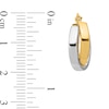 Thumbnail Image 2 of Layered Double Hoop Earrings in Hollow 10K Two-Tone Gold