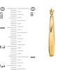 Thumbnail Image 2 of 25.0mm Textured Oval Hoop Earrings in Hollow 10K Gold