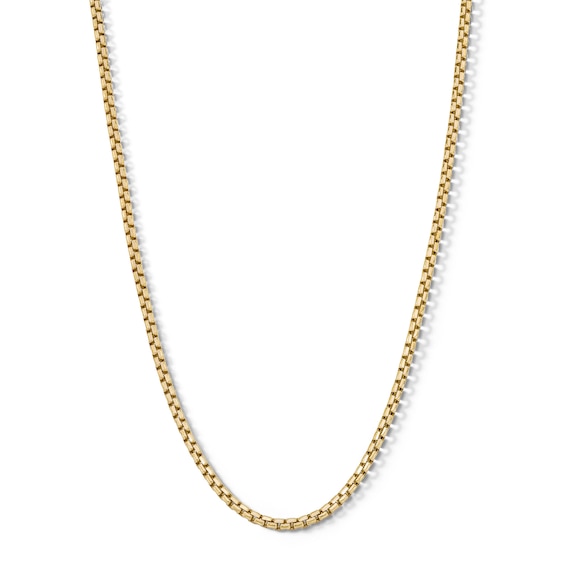 3.0mm Box Chain Necklace in Hollow 10K Two-Tone Gold - 20â