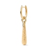 Thumbnail Image 1 of PDPAOLA™ at Zales ICONS Textured Medium Teardrop Dangle Single Hoop Earring in Sterling Silver with 18K Gold Plate