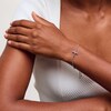 Thumbnail Image 2 of Blue Lab-Created Sapphire Sideways Cross Bolo Bracelet in Sterling Silver - 9.0"