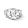 Thumbnail Image 1 of Marquise White Lab-Created Sapphire Graduated Seven Stone Ring in Sterling Silver