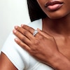 Thumbnail Image 2 of Marquise White Lab-Created Sapphire Graduated Seven Stone Ring in Sterling Silver