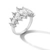 Thumbnail Image 3 of Marquise White Lab-Created Sapphire Graduated Seven Stone Ring in Sterling Silver