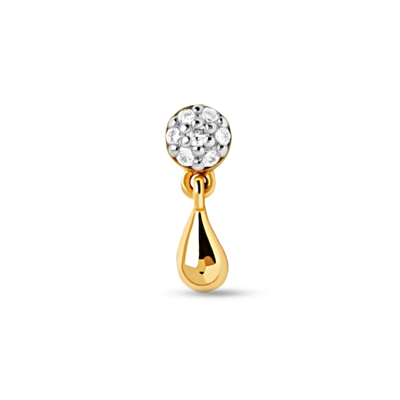 PDPAOLA⢠at Zales Lab-Grown Diamond Accent Single Teardrop Earring in 18K Gold