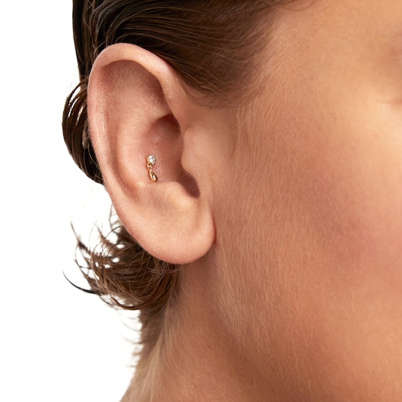 PDPAOLAâ¢ at Zales Lab-Grown Diamond Accent Single Teardrop Earring in 18K Gold