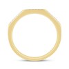 Thumbnail Image 4 of Zales x Christian Siriano™ 1/10 CT. T.W. Diamond White Enamel Angled Band in Sterling Silver with 14K Gold Plate