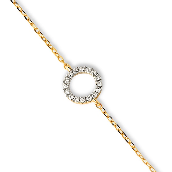 PDPAOLAâ¢ at Zales 1/15 CT. T.W. Lab-Grown Diamond Circle Bracelet in 18K Gold