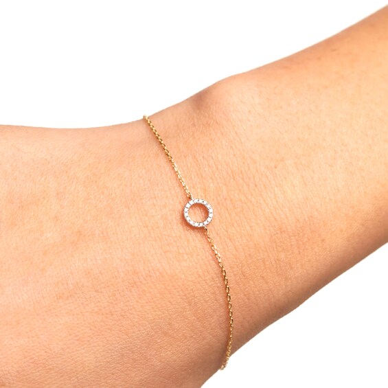 PDPAOLAâ¢ at Zales 1/15 CT. T.W. Lab-Grown Diamond Circle Bracelet in 18K Gold