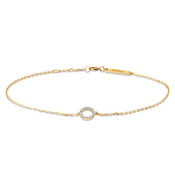 PDPAOLAâ¢ at Zales 1/15 CT. T.W. Lab-Grown Diamond Circle Bracelet in 18K Gold
