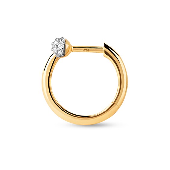 PDPAOLAâ¢ at Zales Lab-Grown Diamond Accent Single Hoop Earring in 18K Gold