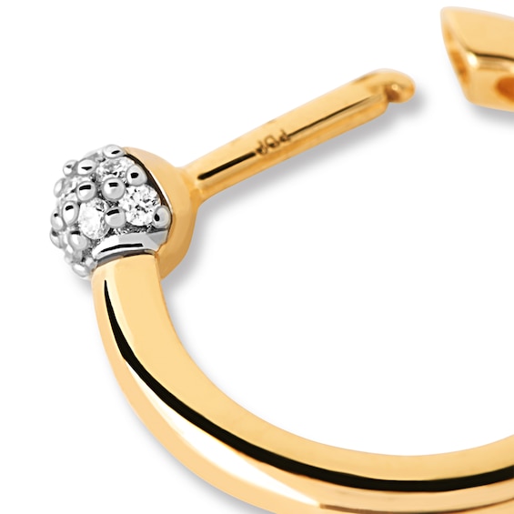 PDPAOLAâ¢ at Zales Lab-Grown Diamond Accent Single Hoop Earring in 18K Gold