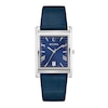 Thumbnail Image 1 of Men's Bulova Sutton Blue Leather Strap Watch with Rectangular Blue Dial (Model: 96B442)