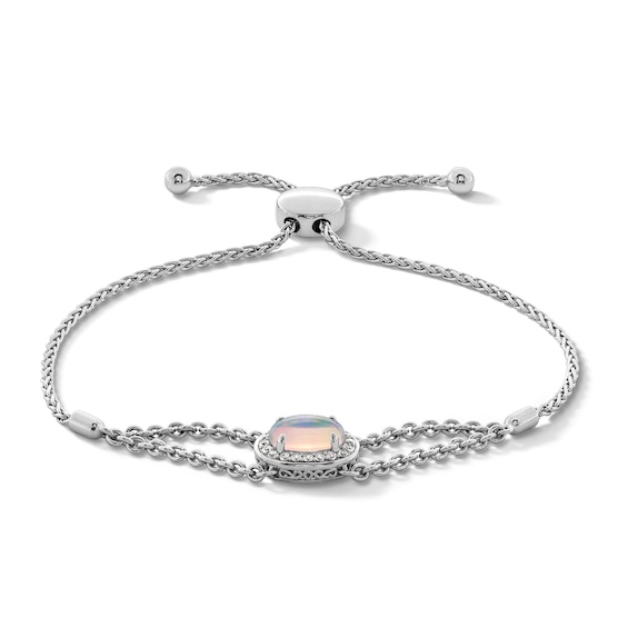 Sterling Silver White Opal Turtle Adjustable Bolo Bracelet Sterling Silver White Opal Turtle Adjustable Bolo Bracelet