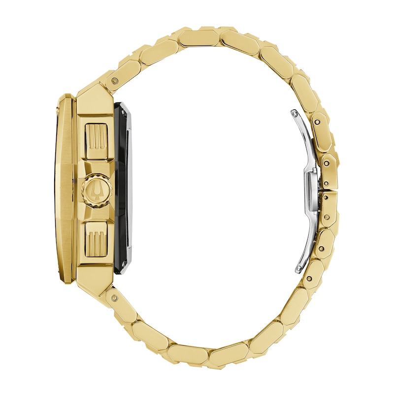 Main Image 2 of Men's Bulova Series X Precisionist Gold-Tone IP Chronograph Watch with Black Dial (Model: 98B429)