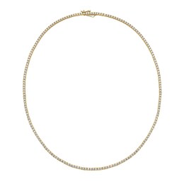 5 CT. T.W. Certified Lab-Created Diamond Tennis Necklace in 10K Gold (I/SI2) - 17"