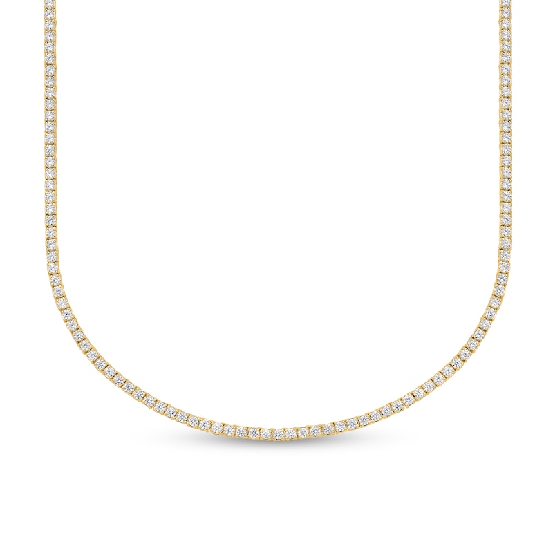 Main Image 2 of 5 CT. T.W. Certified Lab-Grown Diamond Tennis Necklace in 10K Gold (I/SI2) - 17"