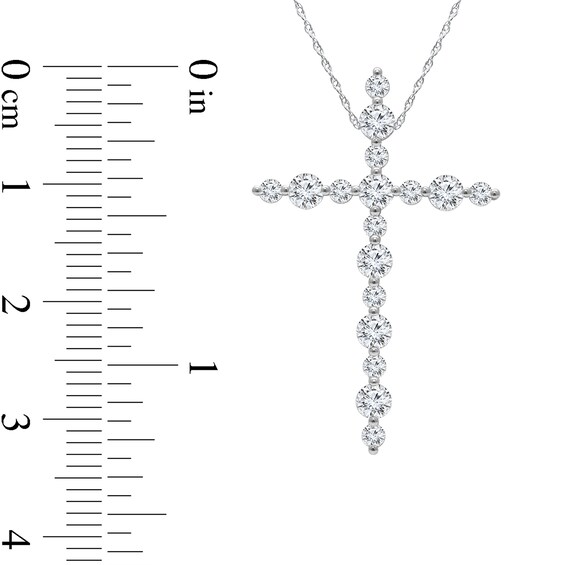 1 CT. T.w. Certified Lab-Grown Diamond Alternating Cross Pendant in 10K Gold (I/Si2