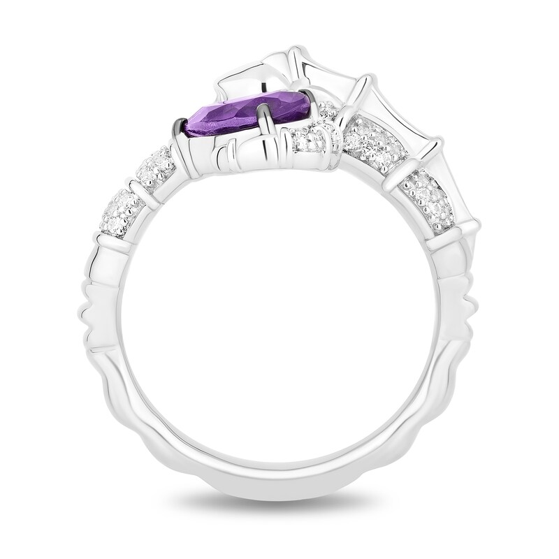 Main Image 3 of Collector’s Edition Enchanted Disney The Little Mermaid 35th Anniversary Seahorse Bypass Ring in Sterling Silver