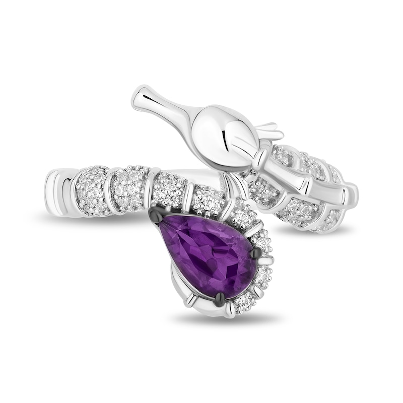 Main Image 4 of Collector’s Edition Enchanted Disney The Little Mermaid 35th Anniversary Seahorse Bypass Ring in Sterling Silver