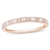 Thumbnail Image 1 of 1/15 CT. T.W. Baguette Diamond Vintage-Style Stackable Anniversary Band in 10K Rose Gold