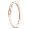 Thumbnail Image 2 of 1/15 CT. T.W. Baguette Diamond Vintage-Style Stackable Anniversary Band in 10K Rose Gold
