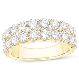2-1/2 CT. T.W. Certified Lab-Grown Diamond Double Row Anniversary Band in 14K Gold (F/SI2)