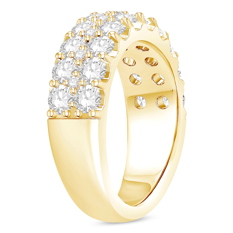 Main Image 2 of 2-1/2 CT. T.W. Certified Lab-Grown Diamond Double Row Anniversary Band in 14K Gold (F/SI2)