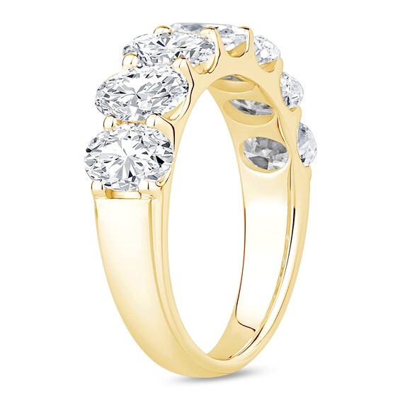 3 CT. T.w. Oval Certified Lab-Grown Diamond Seven Stone Anniversary Band in 14K Gold (F/Si2)