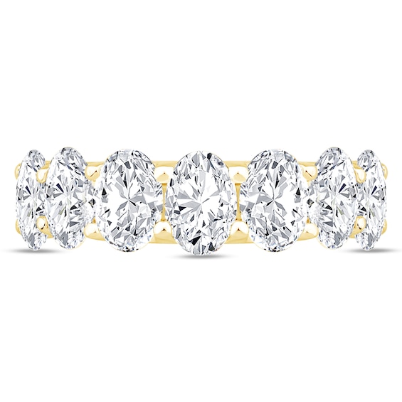 3 CT. T.w. Oval Certified Lab-Grown Diamond Seven Stone Anniversary Band in 14K Gold (F/Si2)